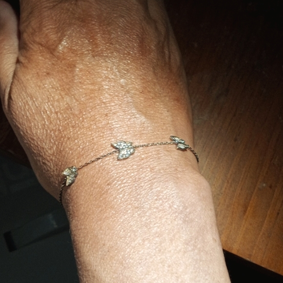 925 Vermeil CZ Butterfly bracelet Sphera Milano nwt - Picture 2 of 9